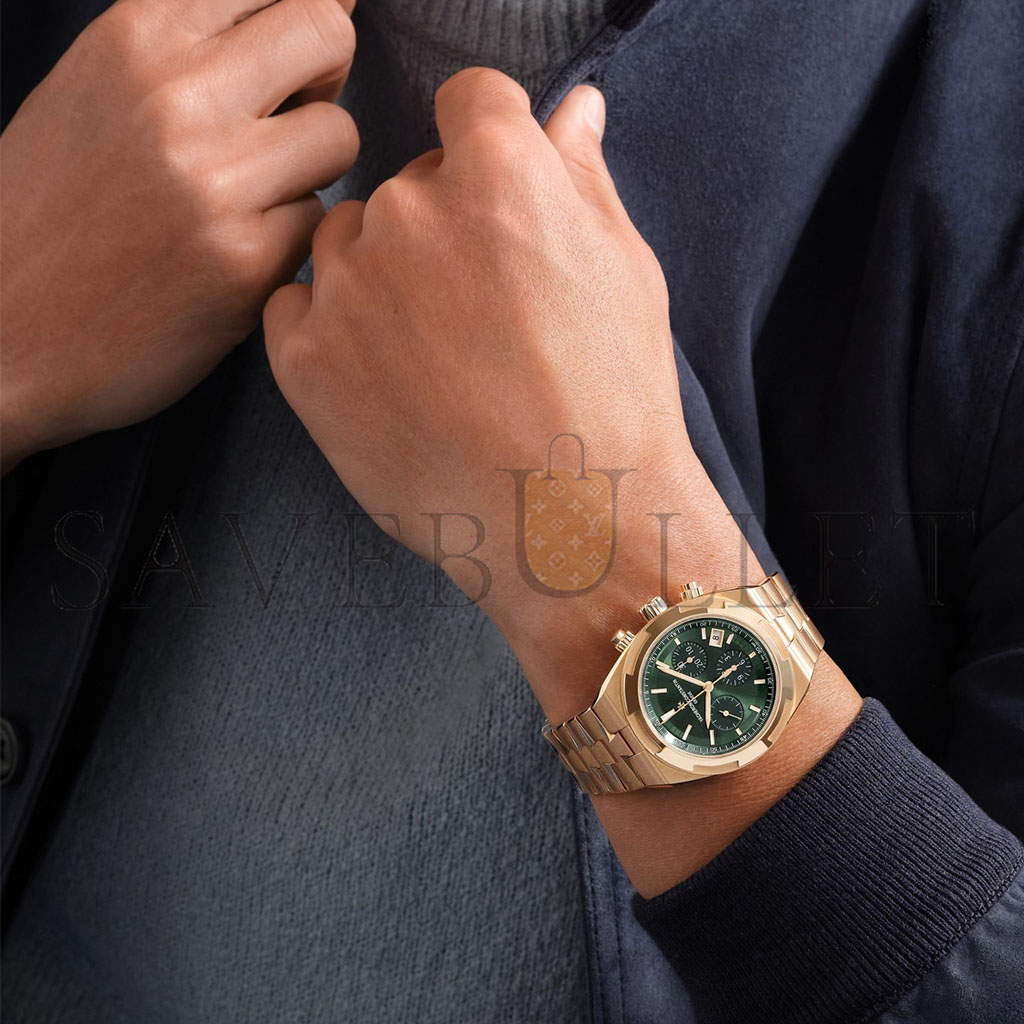 vacheron Co*sta*t*n overseas chronograph 42.5 mm pink gold watch 5520v/210r-b966